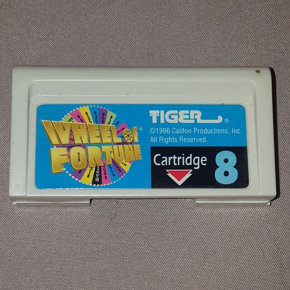 Wheel of Fortune 1996 Tiger Electronics Cartridge 8 Vintage Califon Productions